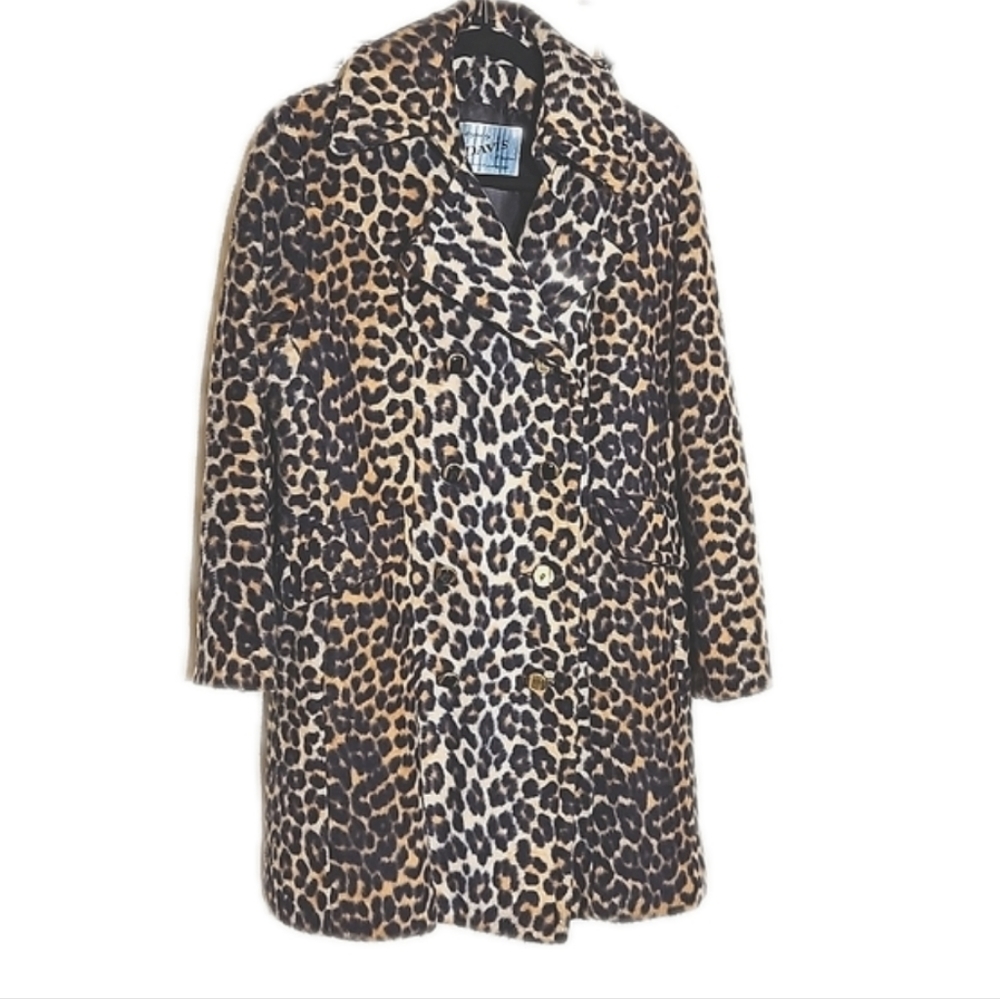 Vintage faux cheetah fur coat